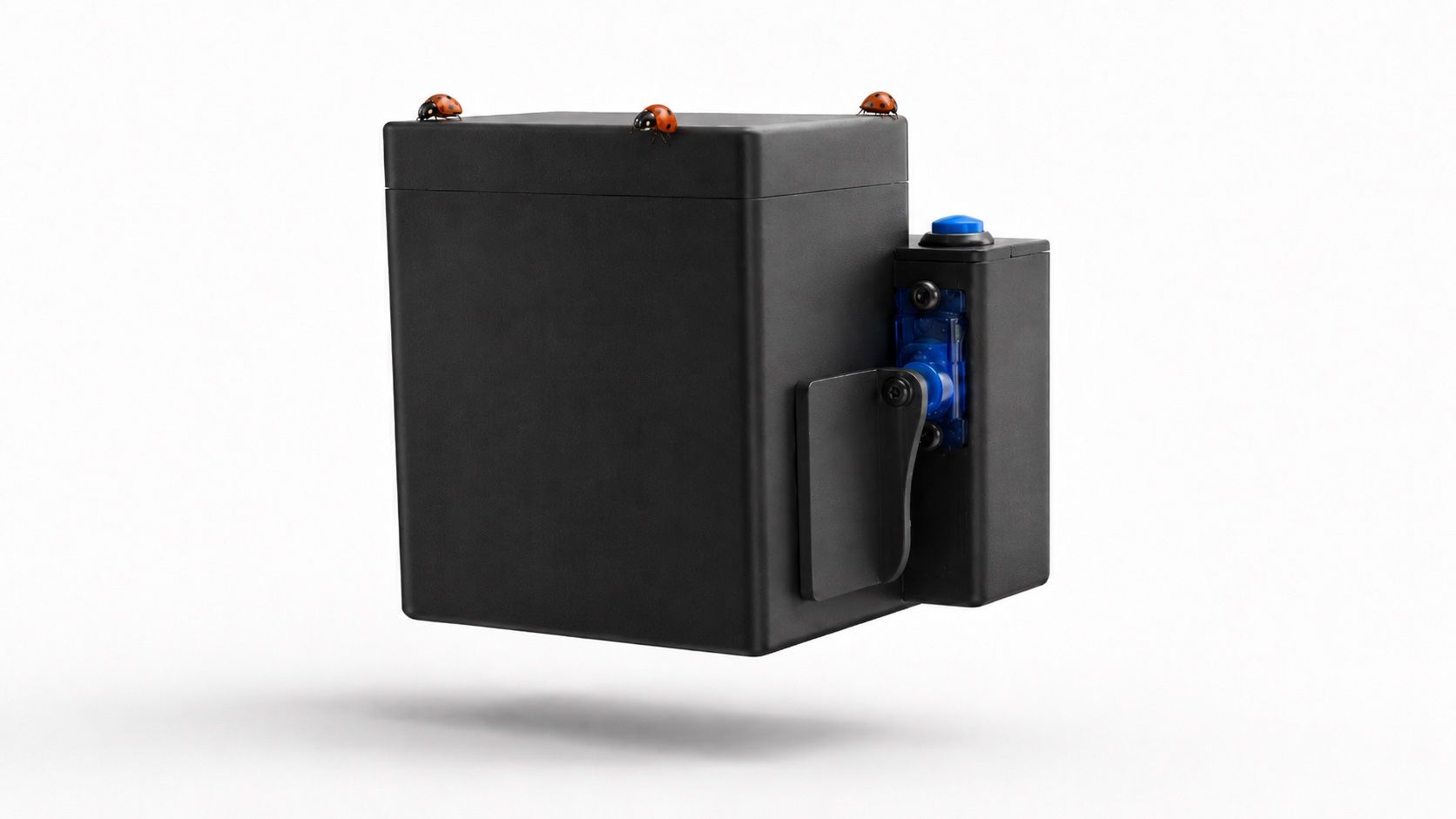 On-rack device that releases beneficial insects automatically over the crop canopy
